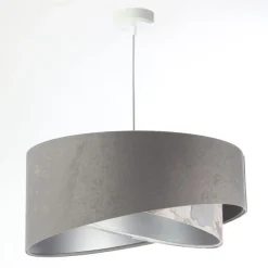 Hängelampen|Bürolampen*BPS Koncept Pendelleuchte rund D: 50 cm Stoff Velours Optik KARIM