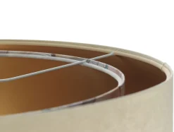 BPS Koncept Pendelleuchte rund D: 50 cm E27 Stoff in Beige Creme Gold< Hängelampen|Bürolampen