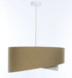 BPS Koncept Pendelleuchte rund D: 40 cm E27 Beige Creme verstellbar< Bürolampen|Schlafzimmer Lampen