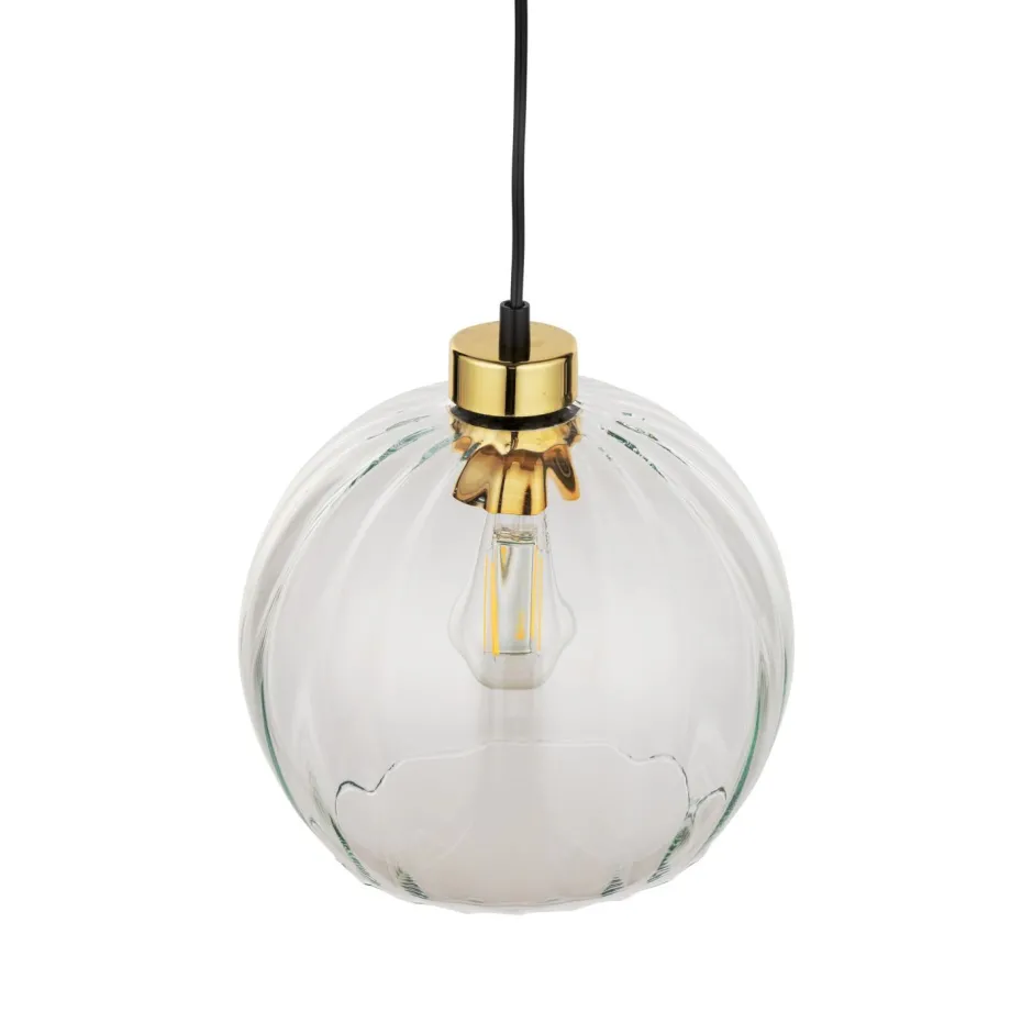 Hängelampen|Esszimmer Lampen*TK Lighting Pendelleuchte rund Glas Ø 25 cm höhenverstellbar E27