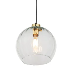 Hängelampen|Esszimmer Lampen*TK Lighting Pendelleuchte rund Glas Ø 25 cm höhenverstellbar E27