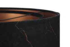 Bürolampen|Schlafzimmer Lampen*BPS Koncept Pendelleuchte rund Stoff D: 50 cm E27 in Schwarz Kupfer