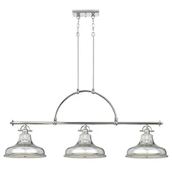 Hängelampen|Wohnzimmerlampen*Elstead Pendelleuchte RURAL in Silber 3xE27 Esstisch Lampe