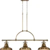 Hängelampen|Industrie Lampen*Elstead Pendelleuchte RURAL Messing Lampe 3xE27 L:133cm