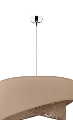 Moderne Lampen|Designerlampen*Duolla Pendelleuchte Schlafzimmer Stoff & Spitze SELMA