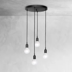 Giovanni Battista Pendelleuchte Schwarz Ø 40 cm Messing Eisen verstellbar E27< Hängelampen|Bürolampen