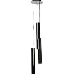 Hängelampen|Esszimmer Lampen*Nowodvorski Pendelleuchte Schwarz Aluminium 3-flammig Modern Design