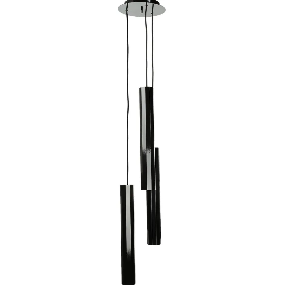 Hängelampen|Esszimmer Lampen*Nowodvorski Pendelleuchte Schwarz Aluminium 3-flammig Modern Design