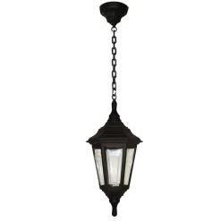 Außenleuchten Antik|Rustikale Außenleuchten*Elstead Pendelleuchte Schwarz außen Rustikal IP44 Terrasse