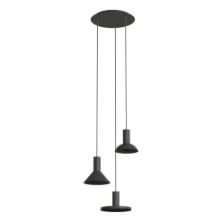 Hängelampen|Bürolampen*Nowodvorski Pendelleuchte Schwarz 3-flammig GU10 Metall verstellbar