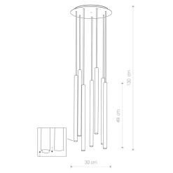 Nowodvorski Pendelleuchte Schwarz 7-flmg Esstisch Lampe CULT< Designerlampen|Moderne Lampen