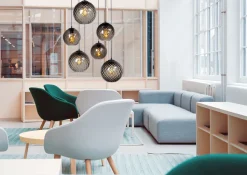 Hängelampen|Kugellampen*Masterlight Pendelleuchte Schwarz Glas Metall verstellbar bis 3,5 m