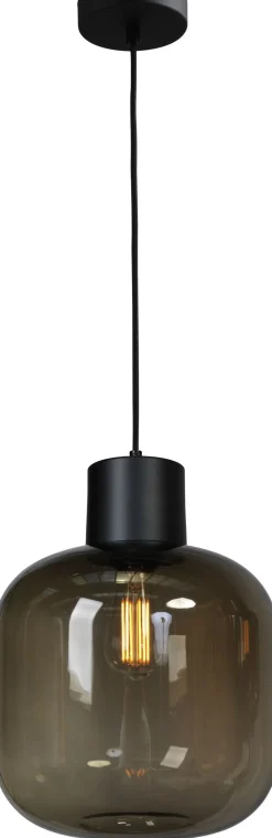 Masterlight Pendelleuchte Schwarz Glas Metall Ø 28 cm Esstisch ELYA< Küchenlampen|Glaslampen