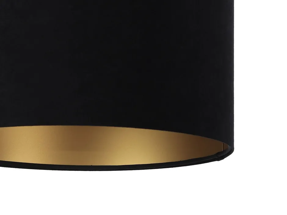 Hängelampen|Esszimmer Lampen*BPS Koncept Pendelleuchte Schwarz Gold Stoff Retro Esstisch