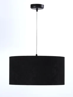 Hängelampen|Esszimmer Lampen*BPS Koncept Pendelleuchte Schwarz Gold Stoff Retro Esstisch