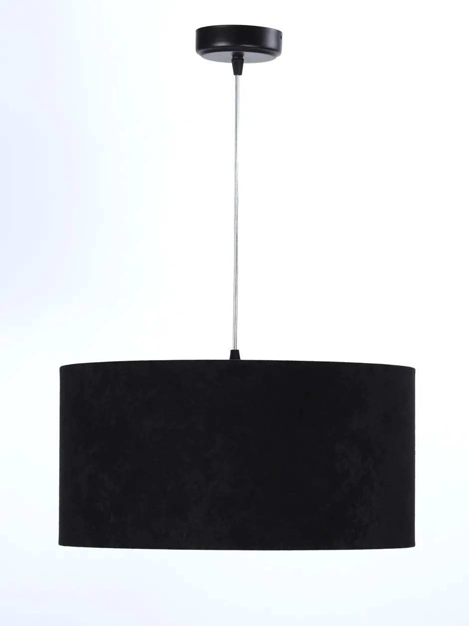 Hängelampen|Esszimmer Lampen*BPS Koncept Pendelleuchte Schwarz Gold Stoff Retro Esstisch