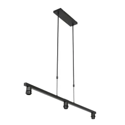 Steinhauer Pendelleuchte Schwarz Grau Metall Stoff 140 cm wohnlich< Hängelampen|Bürolampen