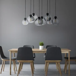 TK Lighting Pendelleuchte Schwarz Graphit 8xE27 Esstisch Lampe< Hängelampen|Esszimmer Lampen