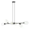 Emibig Pendelleuchte Schwarz Klar 6-flammig 120 cm lang< Bürolampen|Kugellampen