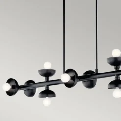 Elstead Pendelleuchte Schwarz Metall 121,9 cm lang H: max. 120 cm E14< Hängelampen|Bürolampen