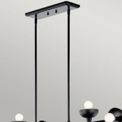 Elstead Pendelleuchte Schwarz Metall 121,9 cm lang H: max. 120 cm E14< Hängelampen|Bürolampen