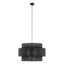 Hängelampen|Bürolampen*TK Lighting Pendelleuchte Schwarz Stoff Ø 50 cm H: max. 160 cm 3x E27