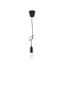 Wohnzimmerlampen|Retro Lampen*Sollux Pendelleuchte Schwarz verstellbar bis 90cm E27 NESSA