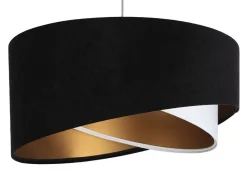 Hängelampen|Esszimmer Lampen*BPS Koncept Pendelleuchte Schwarz Weiß Gold Ø50cm Esstisch