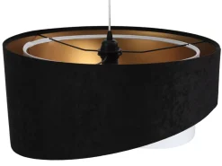 Hängelampen|Esszimmer Lampen*BPS Koncept Pendelleuchte Schwarz Weiß Gold Ø50cm Esstisch