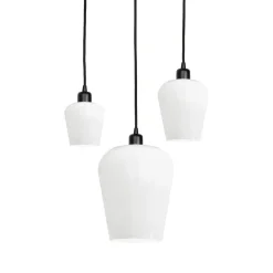 Giovanni Battista Pendelleuchte Schwarz Weiß 3-flammig E27 Ø 47,5 cm ADRIAN< Hängelampen|Lampen Aus Aller Welt