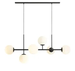 ALDEX Pendelleuchte Schwarz Weiß 6-flammig E27 blendarm< Hängelampen|Bürolampen