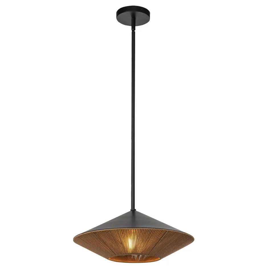 Elstead Pendelleuchte Seil Metall Ø 38,1 cm H: max. 137,8 cm< Hängelampen|Esszimmer Lampen