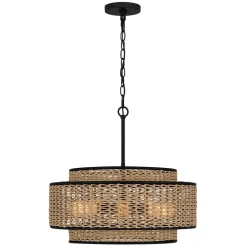 Elstead Pendelleuchte Seil Metall D: 50,8 cm H: max. 233,3 cm Boho< Hängelampen|Wohnzimmerlampen