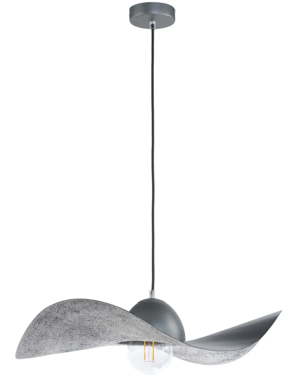 Hängelampen|Moderne Lampen*Sigma Pendelleuchte Silber Grau E27 Modern Esszimmer