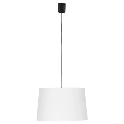 TK Lighting Pendelleuchte Stoff Ø 45 cm Weiß höhenverstellbar Modern< Hängelampen|Esszimmer Lampen