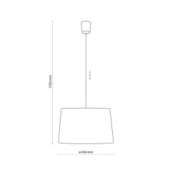 TK Lighting Pendelleuchte Stoff Ø 45 cm Weiß höhenverstellbar Modern< Hängelampen|Esszimmer Lampen