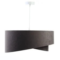 Wohnzimmerlampen|Esszimmer Lampen*BPS Koncept Pendelleuchte Stoff verstellbar E27 Stoff in Grau Gold