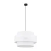 TK Lighting Pendelleuchte Stoff Weiß Ø 50 cm H: max. 160 cm 3x E27< Hängelampen|Bürolampen