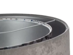 Bürolampen|Schlafzimmer Lampen*BPS Koncept Pendelleuchte Stoffschirm Ø 50 cm Grau Beige Silber E27