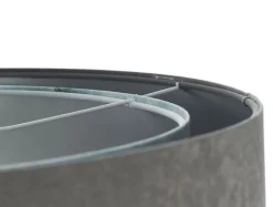 Hängelampen|Bürolampen*BPS Koncept Pendelleuchte Stoffschirm Ø 50 cm rund Grau Hellblau Silber