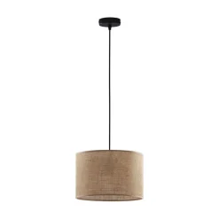 TK Lighting Pendelleuchte Stoffschirm Jute Ø 30 cm E27 Boho Style< Moderne Lampen|Küchenlampen