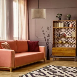 TK Lighting Pendelleuchte Stoffschirm Jute Ø 30 cm E27 Boho Style< Moderne Lampen|Küchenlampen