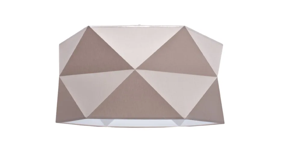 Hängelampen|Bürolampen*Belis Pendelleuchte Stoffschirm Weiß Braun blendarm E27 L:70