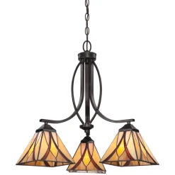 Designerlampen|Glaslampen*Elstead Pendelleuchte Tiffany Stil Esszimmer Höhe verstellbar