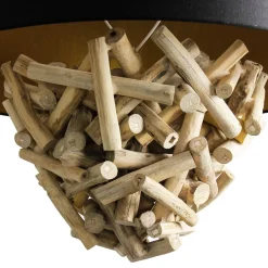 Suna Living Pendelleuchte Treibholz Stoff Handarbeit Unikat PATTANI< Hängelampen|Moderne Lampen