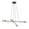 Hängelampen|Esszimmer Lampen*TK Lighting Pendelleuchte verstellbar Holz Metall L: 93 cm 4x E27