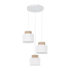TK Lighting Pendelleuchte verstellbar Stoff Jute H: max. 1,1 m 3x E27< Hängelampen|Bürolampen