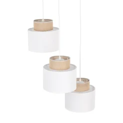 TK Lighting Pendelleuchte verstellbar Stoff Jute H: max. 1,1 m 3x E27< Hängelampen|Bürolampen