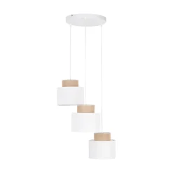 TK Lighting Pendelleuchte verstellbar Stoff Jute H: max. 1,1 m 3x E27< Hängelampen|Bürolampen