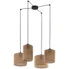 TK Lighting Pendelleuchte verstellbar Boho Style Jute Metall E27< Hängelampen|Esszimmer Lampen